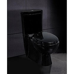 Ariel 'Opal' 2-piece Dual Flush Black Toilet