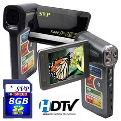 SVP T600 2.7-inch 720p HD Black Camcorder/ 8GB Memory Card
