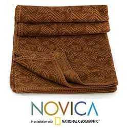 'Earth Echo' Alpaca Wool Throw Blanket (Peru)