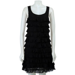 August Silk Women's Tiered Lace Dress