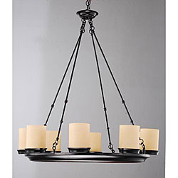 Mahogany Bronze 8-light Round Chandelier