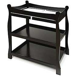 Sleigh-style Black Changing Table