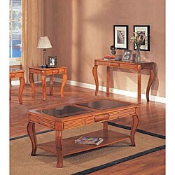 Oak Finish 3-piece Table Set