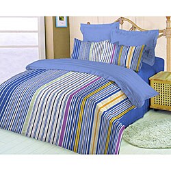 Dorm Room In A Box Blue/ Striped Twin XL 10-piece Set