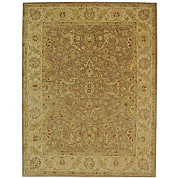 Handmade Antiquities Treasure Brown/ Gold Wool Rug (12' x 18')