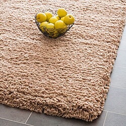 Plush Super Dense Hand-woven Taupe Premium Shag Rug (4' x 6')