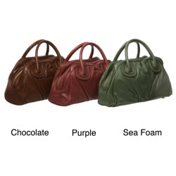 Presa 'Bella' Large Leather Double Handle Satchel