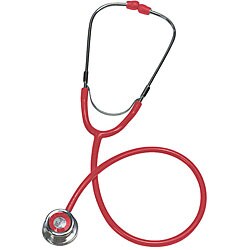 Mabis Nurse Mates Adult Magenta TimeScope Stethoscope in Red