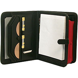 Deluxe Black Leather-look Writing Pad and File Holder