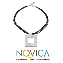 Sterling Silver 'Open Window' Choker (Mexico)