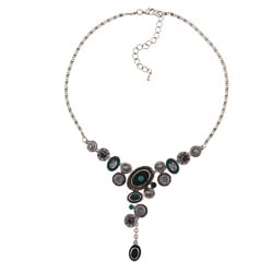 NEXTE Jewelry Silvertone Blue Beaded 'Evil Eye' Necklace