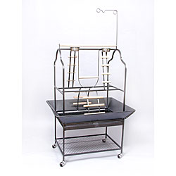 Prevue Pet Products Parrot Playstand 3180 Black Hammertone