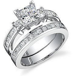 18k 2 7/8ct TDW Diamond Bridal Ring Set (H-I, SI2-SI3)