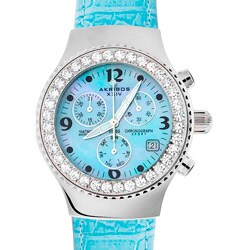 Akribos XXIV Women's Austrian Crystal Sky Blue Multifunction Quartz Watch