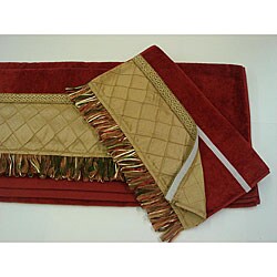 Sherry Kline 3-piece Pleated Gold Velcro Band Towel Set