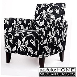 angelo:HOME Hepburn Arm Chair Charcoal Black and White Vine.