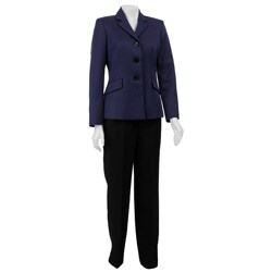 Evan Picone Women's Piping Detail Unmatched Pant Suit