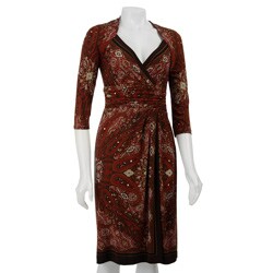 Anne Klein Women's Printed Matte Jersey Dress