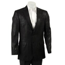 Kenneth Cole Slim Collection Men's Faux Leather Black Sportcoat