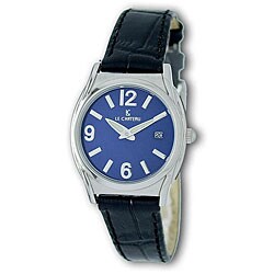 Le Chateau Women's Black Leather Band Watch