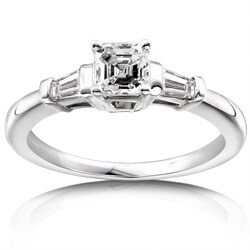 14k Gold 3/4ct TDW Asscher Diamond Engagement Ring (H-I, SI)