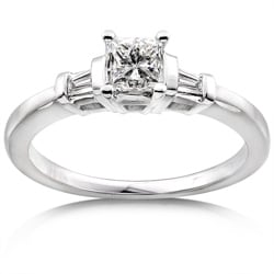 14k Gold 1/2ct TDW Princess Diamond Engagement Ring (H-I, I1-I2)