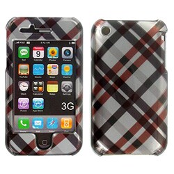 iPhone 3G Black Plaid Snap-on Protective Cover