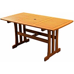 Royal Tahiti Yellow Balau Wood Rectangular Dining Table