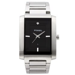 Fossil Men's Diamond Charcoal Dial Watch