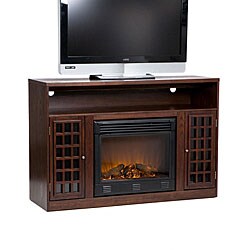 Branick Espresso Media Console Fireplace