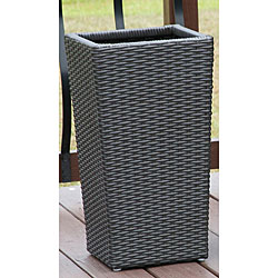 All-weather Resin Wicker Small Flower Pot