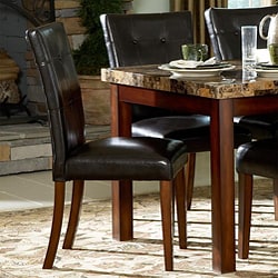 ETHAN HOME Hutton Faux Leather Upholstered Dining Chair (Set of 2)