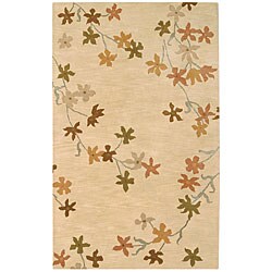 Hand-tufted Blossom New Zealand Wool Rug (5' x 8')