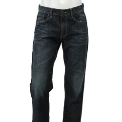 Vigoss Men's Dark Wash Flap Pocket Denim Jeans