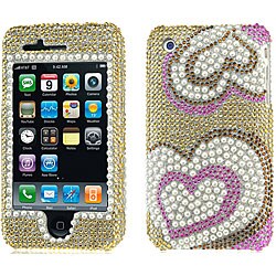 Rhinestone Heart Design Case for iPhone 3G/ 3GS