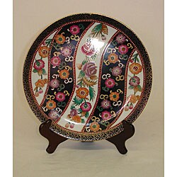 Navy and White Porcelain Plate