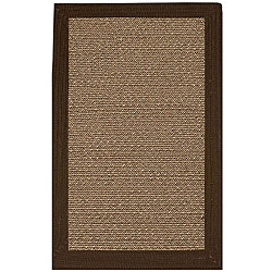 Donegal Indoor/ Outdoor Black Braided Rug (2' x 5')