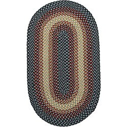 Pinehurst Braided Blue Wool Rug (7'4 x 9'4)