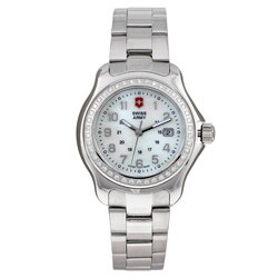 Swiss Army Women's Officer's Diamond White Dial Watch
