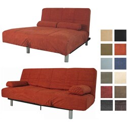 Click Clack Sofa on Phoenix Microfiber Suede Click Clack Futon Sofa Bed   Overstock Com
