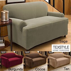 TexStyle Stretch Corduroy 1-piece Chair Slipcover