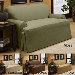 Kent 1-piece T-cushion Loveseat Slipcover
