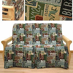 Full-size Road Trip Skirted Futon Slipcover 