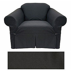 Solid Black Chair Slipcover