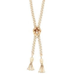 14k Yellow Gold 1/10ct TDW Diamond Estate Lariat Necklace