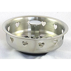 Stainless Steel 18/10 Heart Cutout Sink Stopper Plugs (Pack of 4)