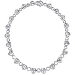 18k White Gold 16 3/5ct TDW Diamond Necklace (G-H, I1)