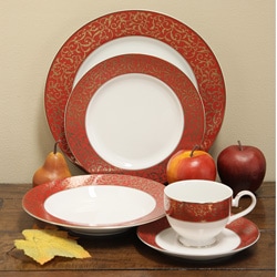 Mikasa Parchment Red 40-piece Dinnerware Set (Service for 8)