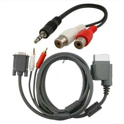 Xbox 360 - HD VGA AV Cable + RCA To 3.5MM Adapter - By Eforcity