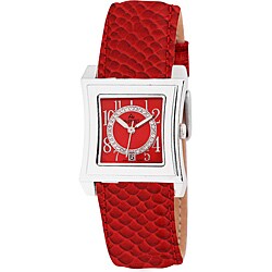 August Steiner Women's 'Savannah' Mahogany Swiss Watch